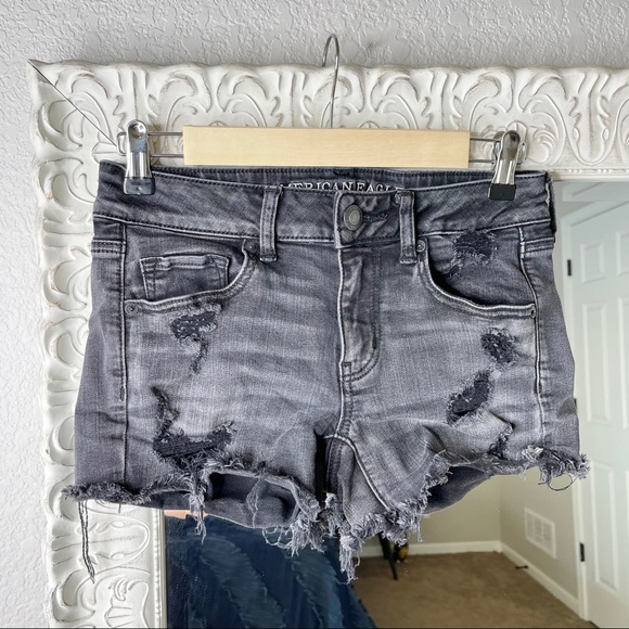 American Eagle Outfitters Pants - American Eagle Super Stretch Midi Shorts Black